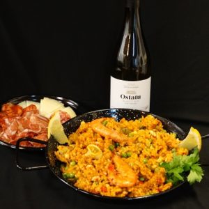 Paella marisco special, paella met zeevruchten.